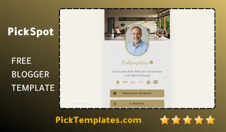 Pickspot Blogger Template BioLink Generator