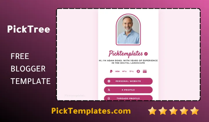 PickTree Blogger Template BioLink Generator