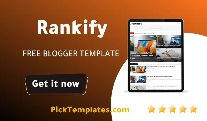 Rankify Blogger Template 2026