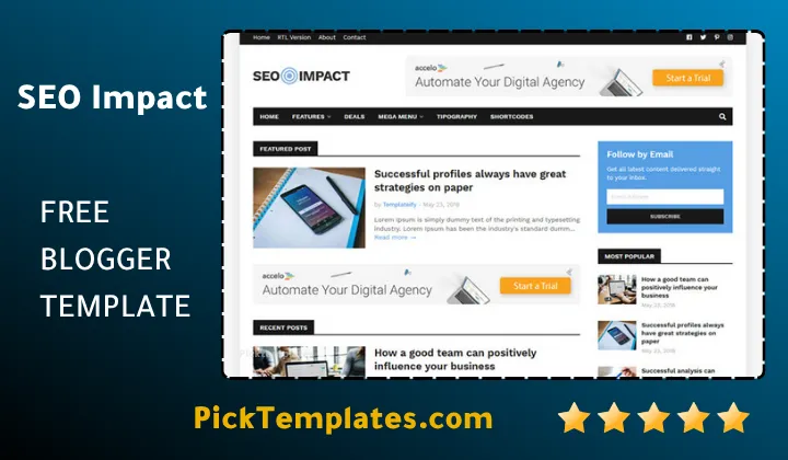 SEO Impact Blogger Template