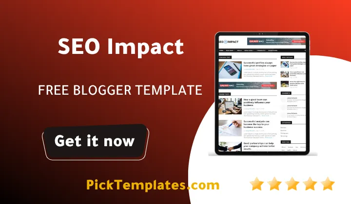 SEO Impact Blogger Template free