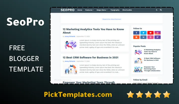 SeoPro Blogger Template SeoPro Blogger Template