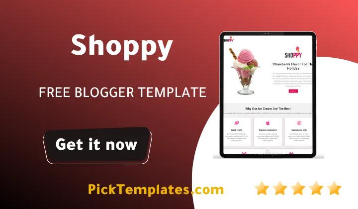 Shoppy Blogger Template free