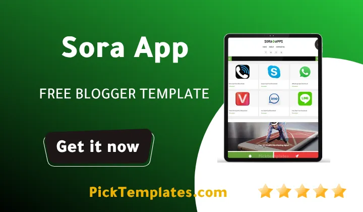 Sora App Blogger Template store