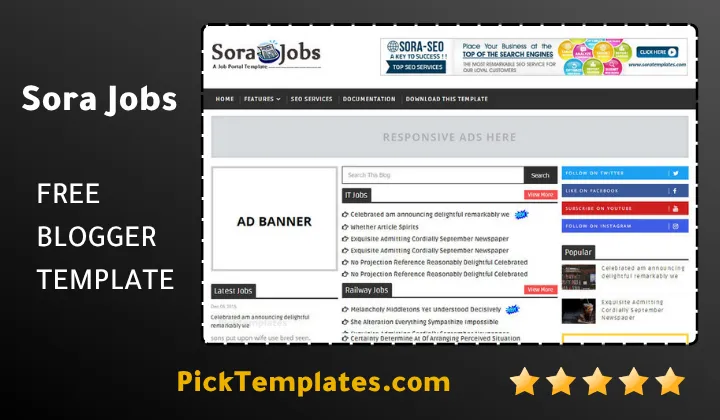 Sora Jobs Blogger Template Sora Jobs Blogger Template