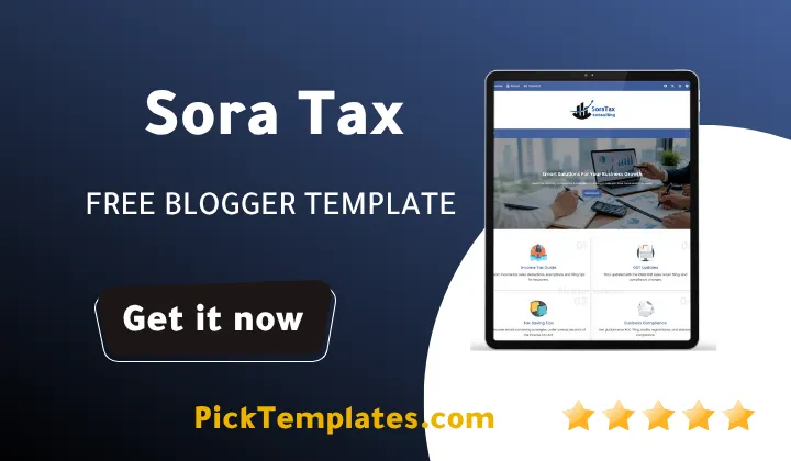 Sora Tax Blogger Template Free
