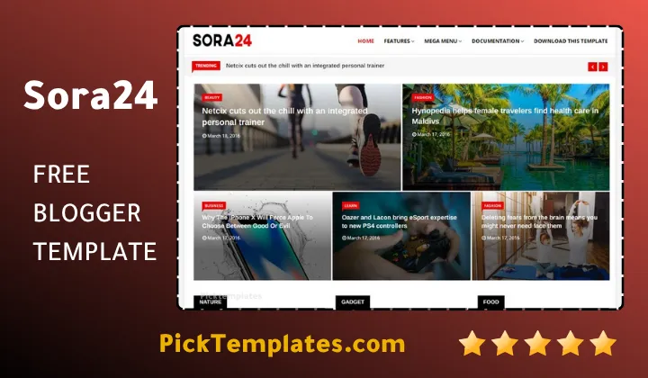 Sora24 Blogger Template