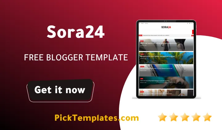 Sora24 Blogger Template free