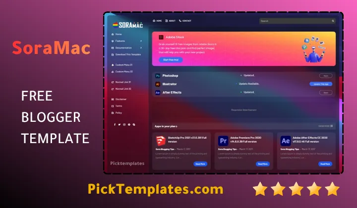SoraMac Blogger Template