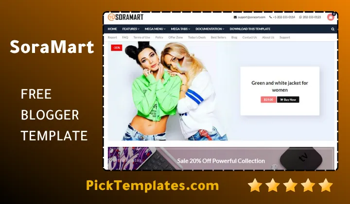 SoraMart Blogger Template - Best Templates SoraMart Blogger Template