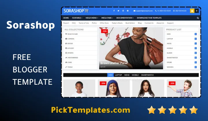 SoraShop Blogger Template