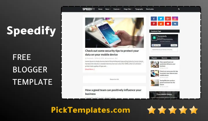 Speedify Blogger Template