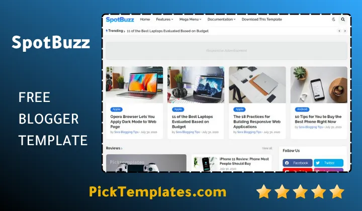 SpotBuzz Blogger Template