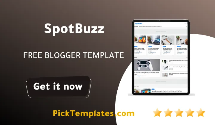 SpotBuzz Blogger Template 2026