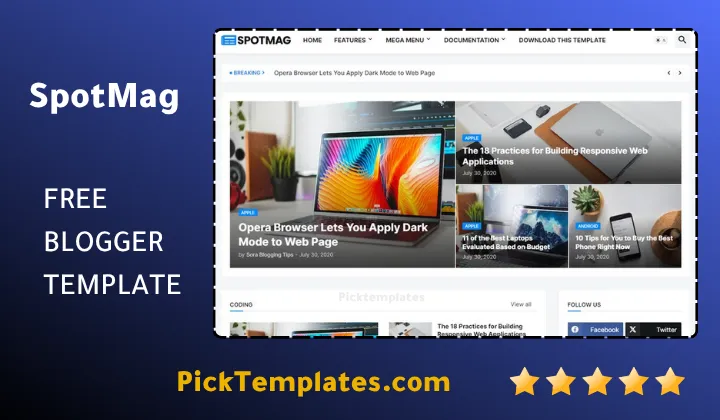 SpotMag Blogger Template - Best Templates SpotMag Blogger Template