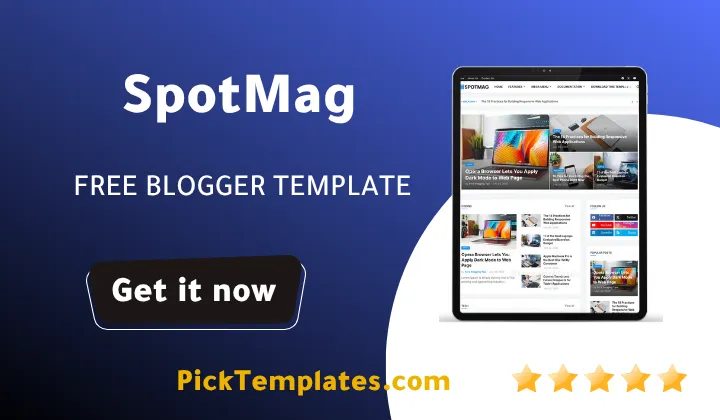 SpotMag Blogger Template - Best Theme
