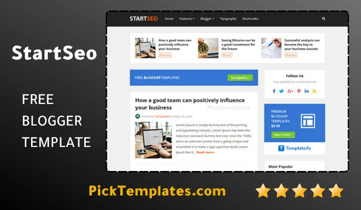 StartSeo Blogger Template - Best Templates StartSeo Blogger Template