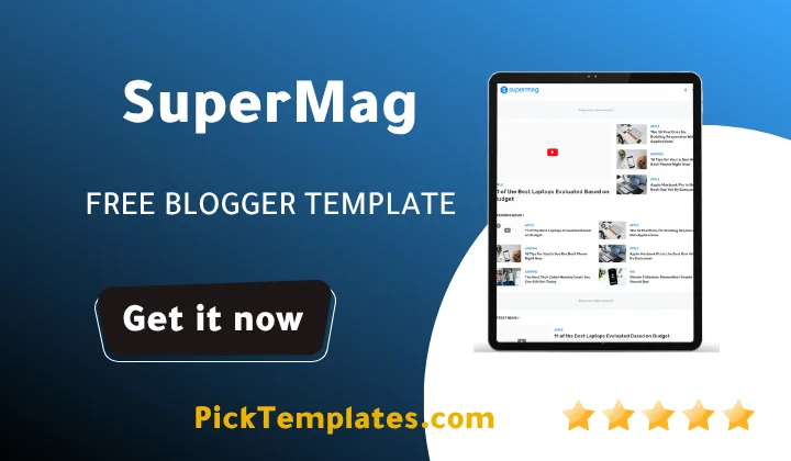 SuperMag Blogger Template 2026