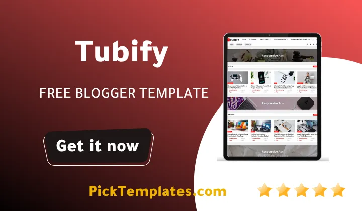 Tubify Blogger Template 2026