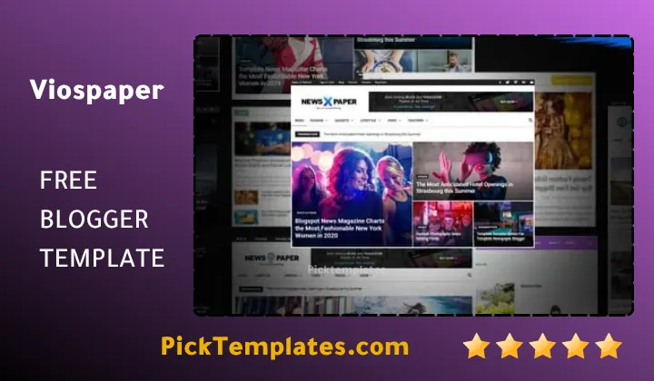 Viospaper Pro Blogger Template - Best Theme Viospaper Pro Blogger Template