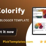 Colorify Blogger Template Sleek Interface