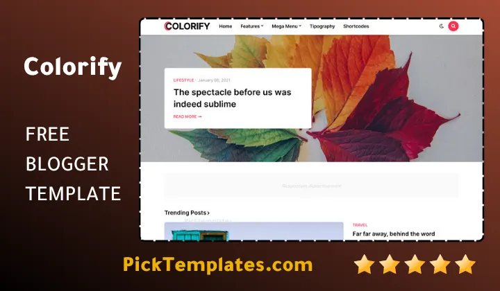 Colorify Blogger Template