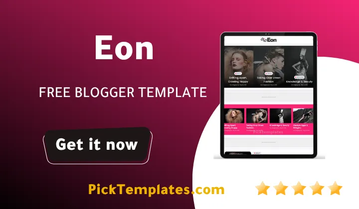 Eon Blogger Template free theme