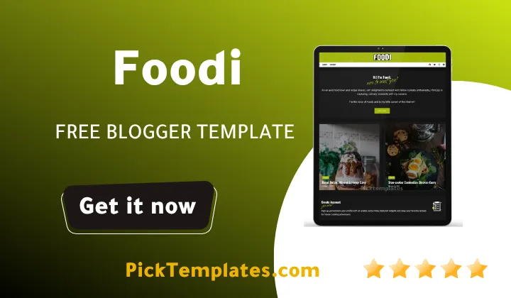 Foodi Blogger Template free