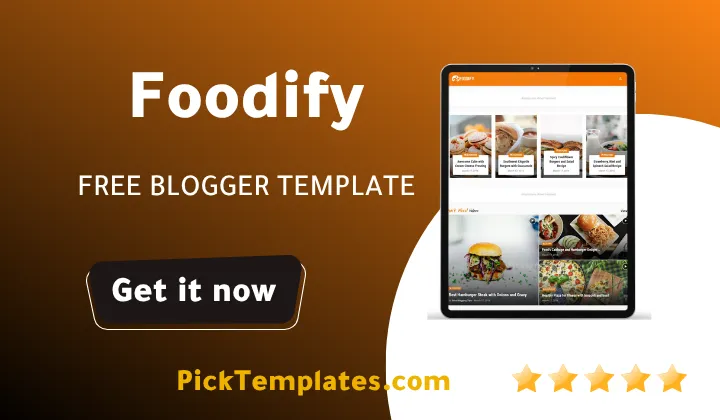 Foodify Blogger Template Free