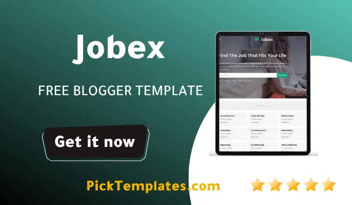 Jobex Blogger Template Free
