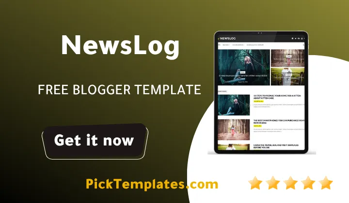 NewsLog Blogger Template