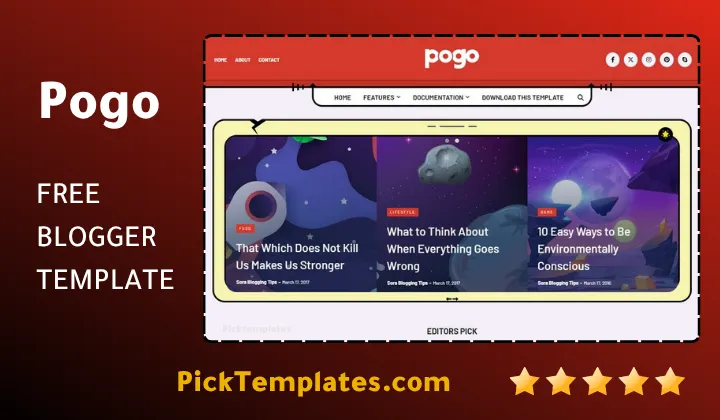 Pogo Blogger Template Pristine Canvas Pogo Blogger Template