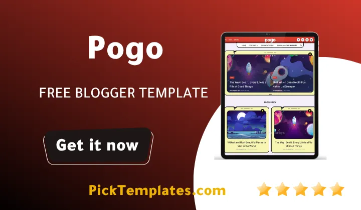 Pogo Blogger Template Free Version