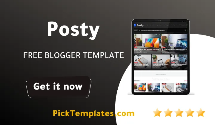 Posty Blogger Template Sleek Edition