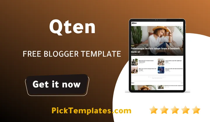 Qten Blogger Template Free theme