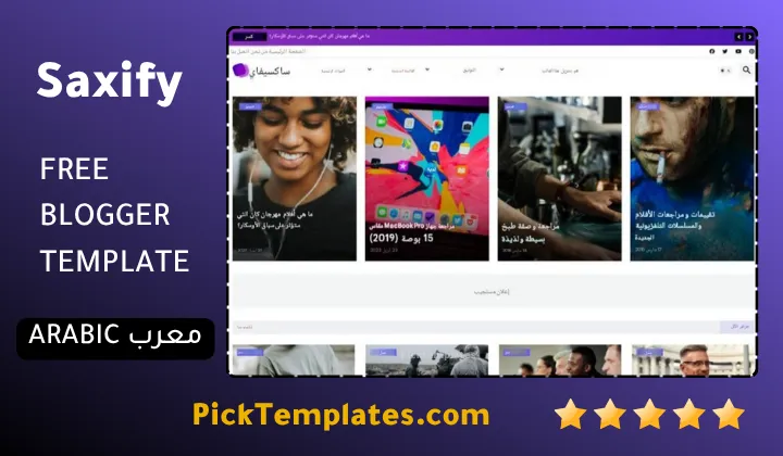 Saxify Blogger Template Pinnacle Dynamic Saxify Blogger Template