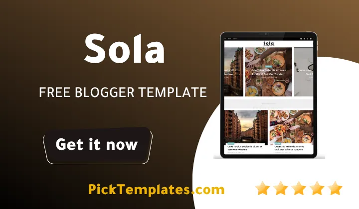 Sola Blogger Template Free