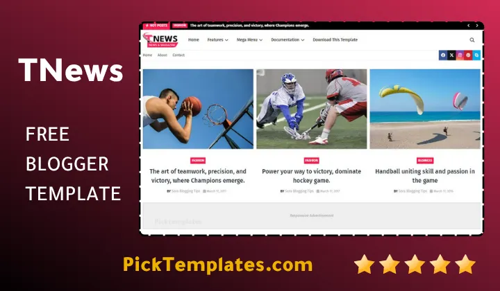 TNews Blogger Template Sleek Blueprint TNews Blogger Template