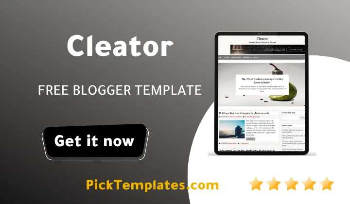 Cleator Blogger Theme