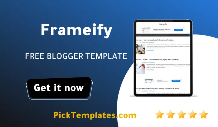 Frameify Blogger Theme
