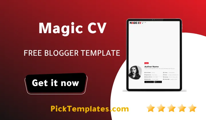 Magic CV Blogger Theme