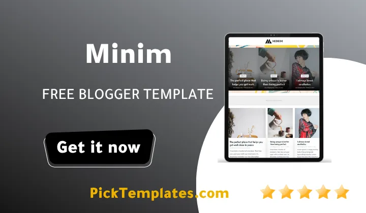 Minim Blogger Theme