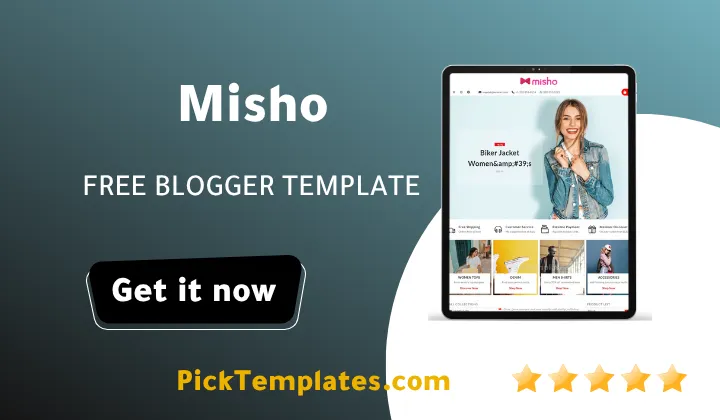 Misho Blogger Template Effortless Selling Misho Blogger Theme
