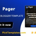 Pager Blogger Template Brilliant Portfolio Pager Blogger Theme