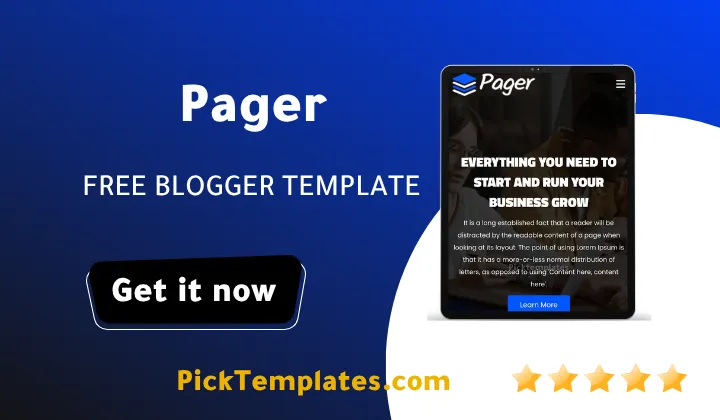 Pager Blogger Theme