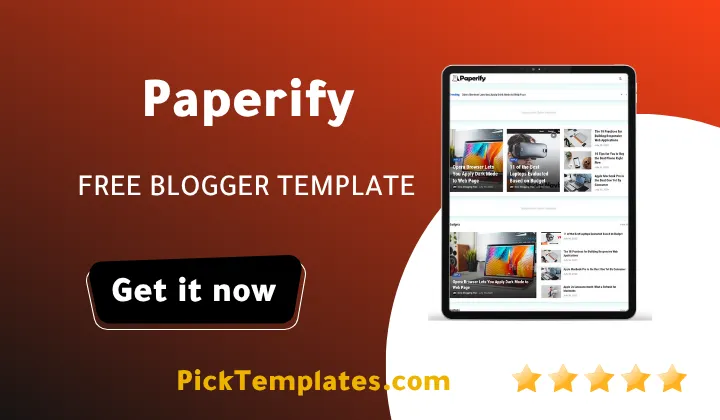 Paperify Blogger Template Elite Design Paperify Blogger Theme
