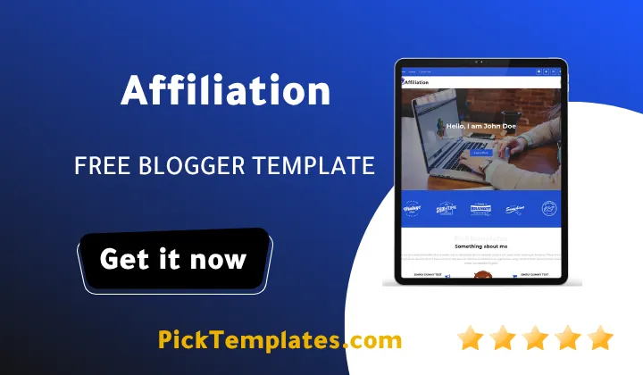 Affiliation Blogger Theme
