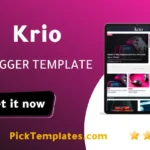 Krio Blogger Template Stunning Mastery Krio Blogger Theme