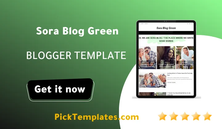 Sora Blog Green Blogger Theme
