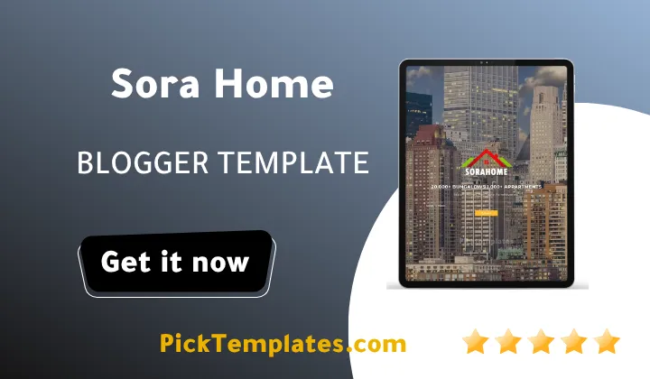 Sora Home Blogger Theme